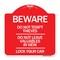 Signmission Beware Do Not Tempt Thieves Do Not Leave Valuables in View Lock Your Car, Red & White, RW-1818-24328 A-DES-RW-1818-24328 - alternate 1